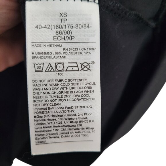 GapFit Brushed Jersey Hi-Low Sweatshirt Womens Size XS Black NWT - Picture 4 of 4